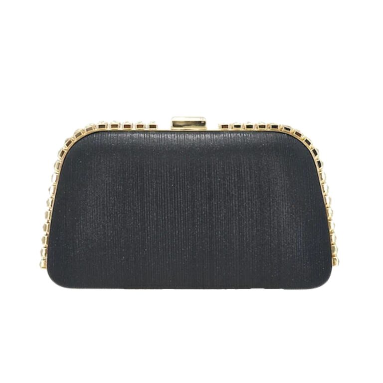 HSY-796 BK Embossed Fashion Clutch Bag