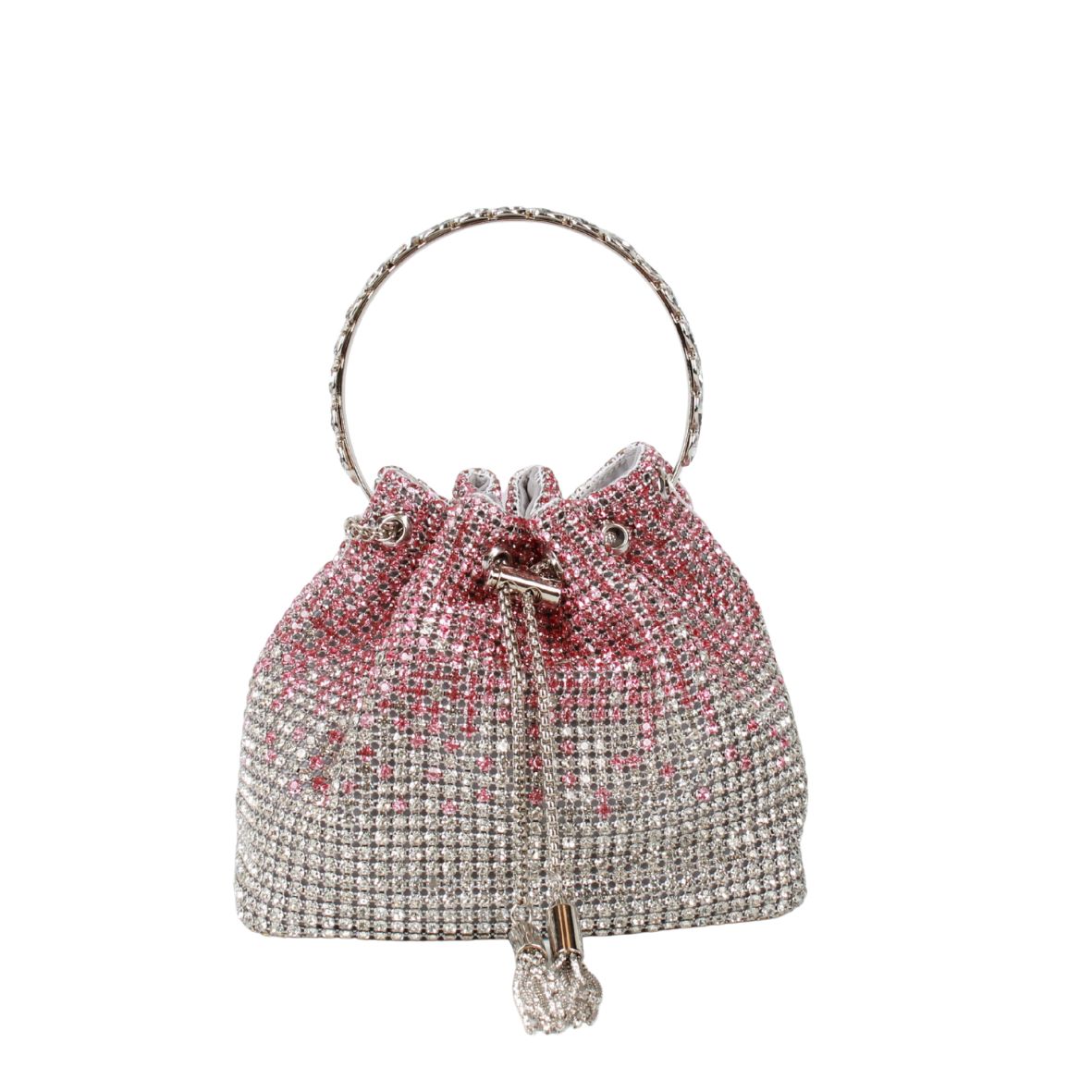 CO32025 MIX PK Rhinestones Evening Drawstring Small Bag