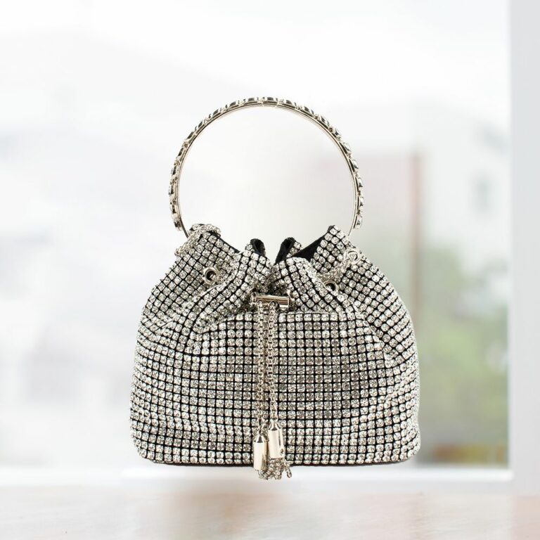 CO32025 SL Rhinestones Evening Drawstring Small Bag