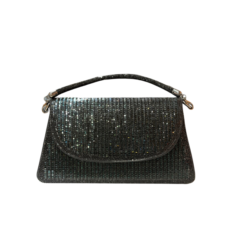 CO32072 BK Rhinestone Evening Purse