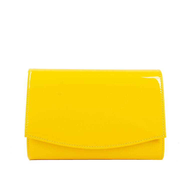CO26012 YL Patent Leather Evening Clutch