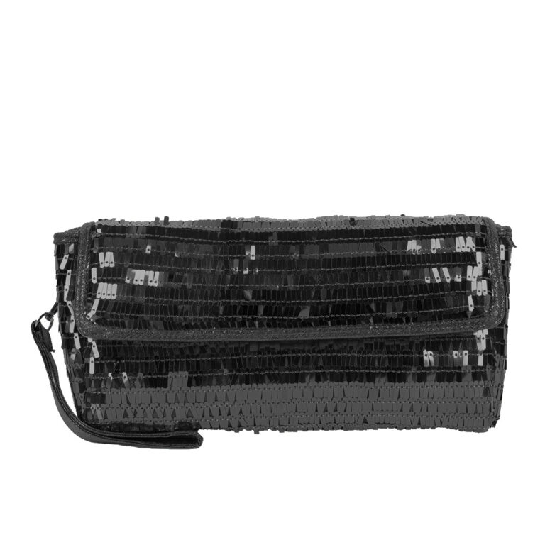 CO32069 BK Sequin Glitter Crossbody Bag