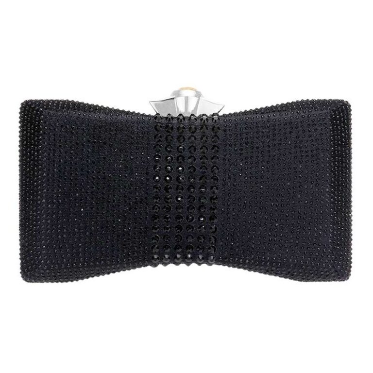 LAL330-BK Bling Evening Clutch / Crossbody Bag
