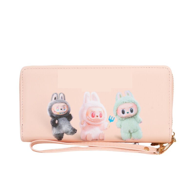 L030 APR Kawaii Cartoon Anime Double Zipper Wallet C