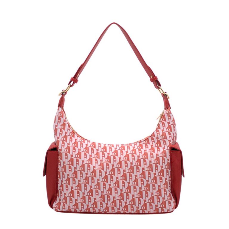 5159 RD Monogram Print Hobo Shoulder Fashion Handbag