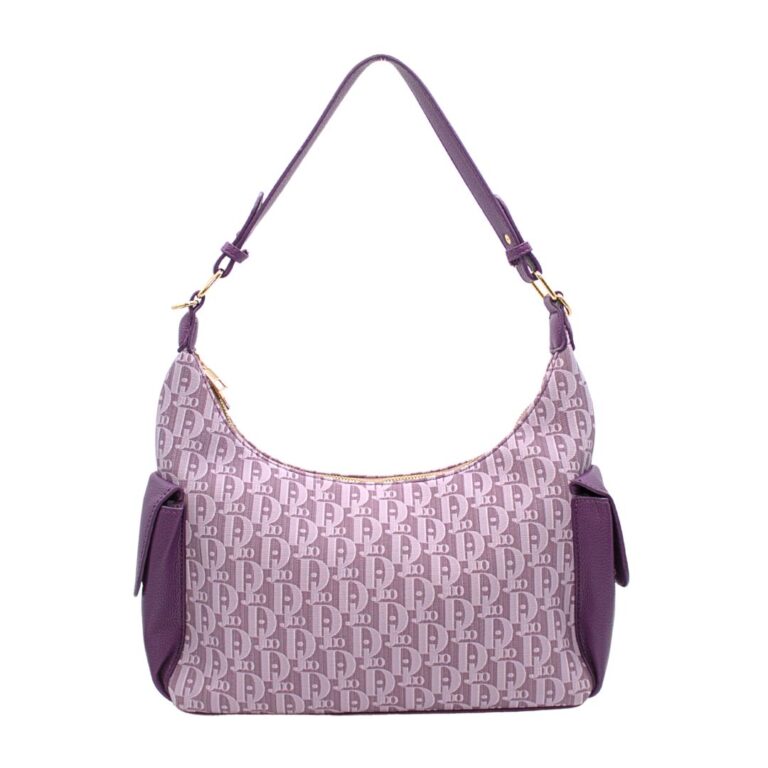 5159 PP Monogram Print Hobo Shoulder Fashion Handbag