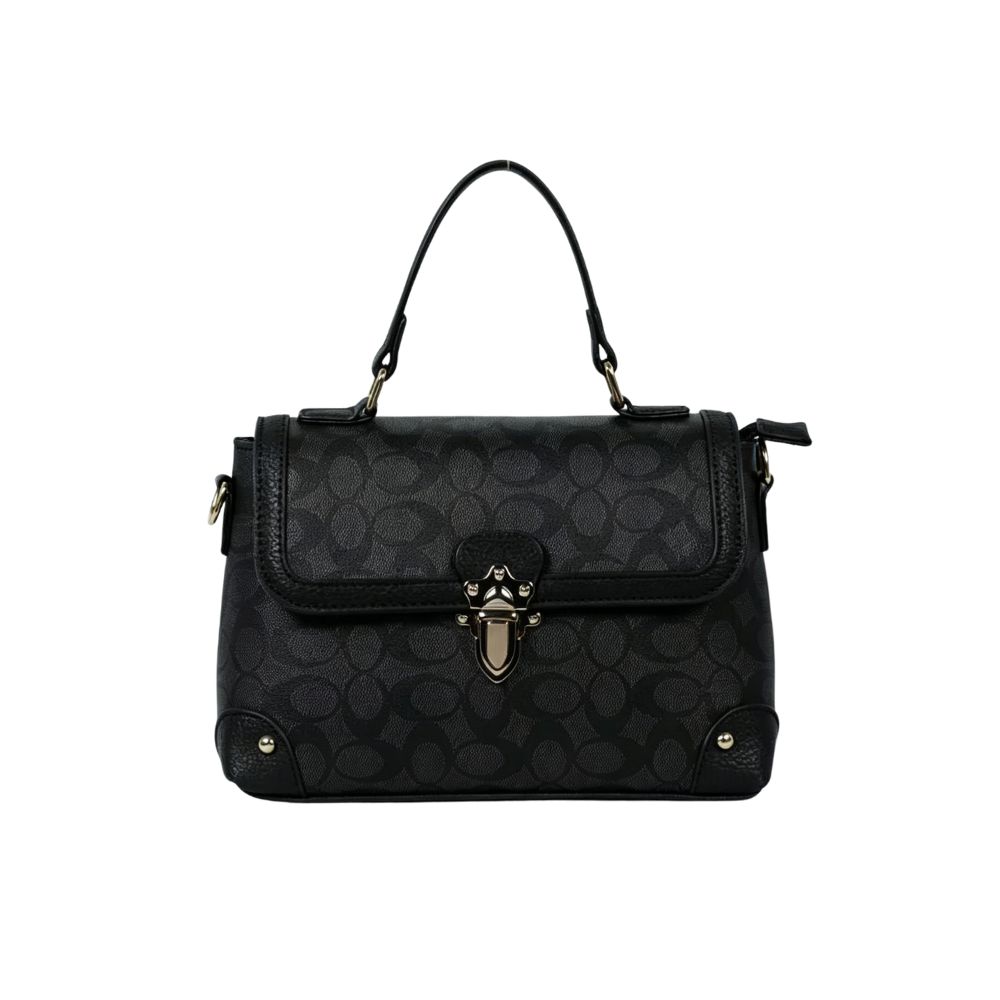 220 BK Geometric Shoulder Fashion HandBag