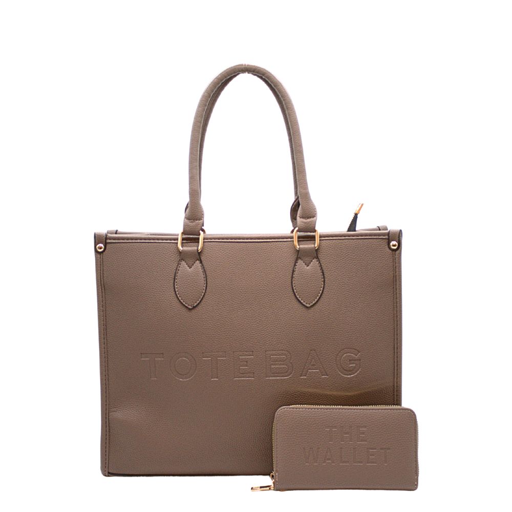 N2111A GY Fashion TOTE BAG Set(2 N 1)