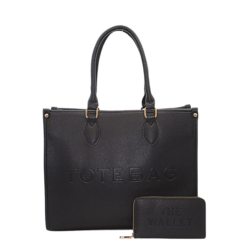 N2111A BK Fashion TOTE BAG Set(2 N 1)