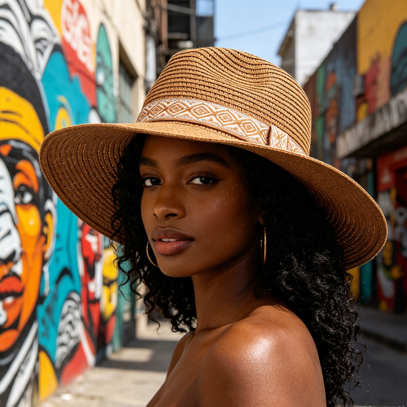 HA320105 TA/TA Women Straw Sun Hat