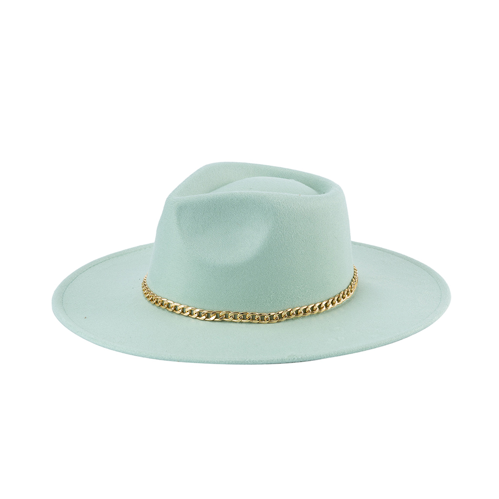 HA320080 GDMN Taki Chain Fedora Classic Hat