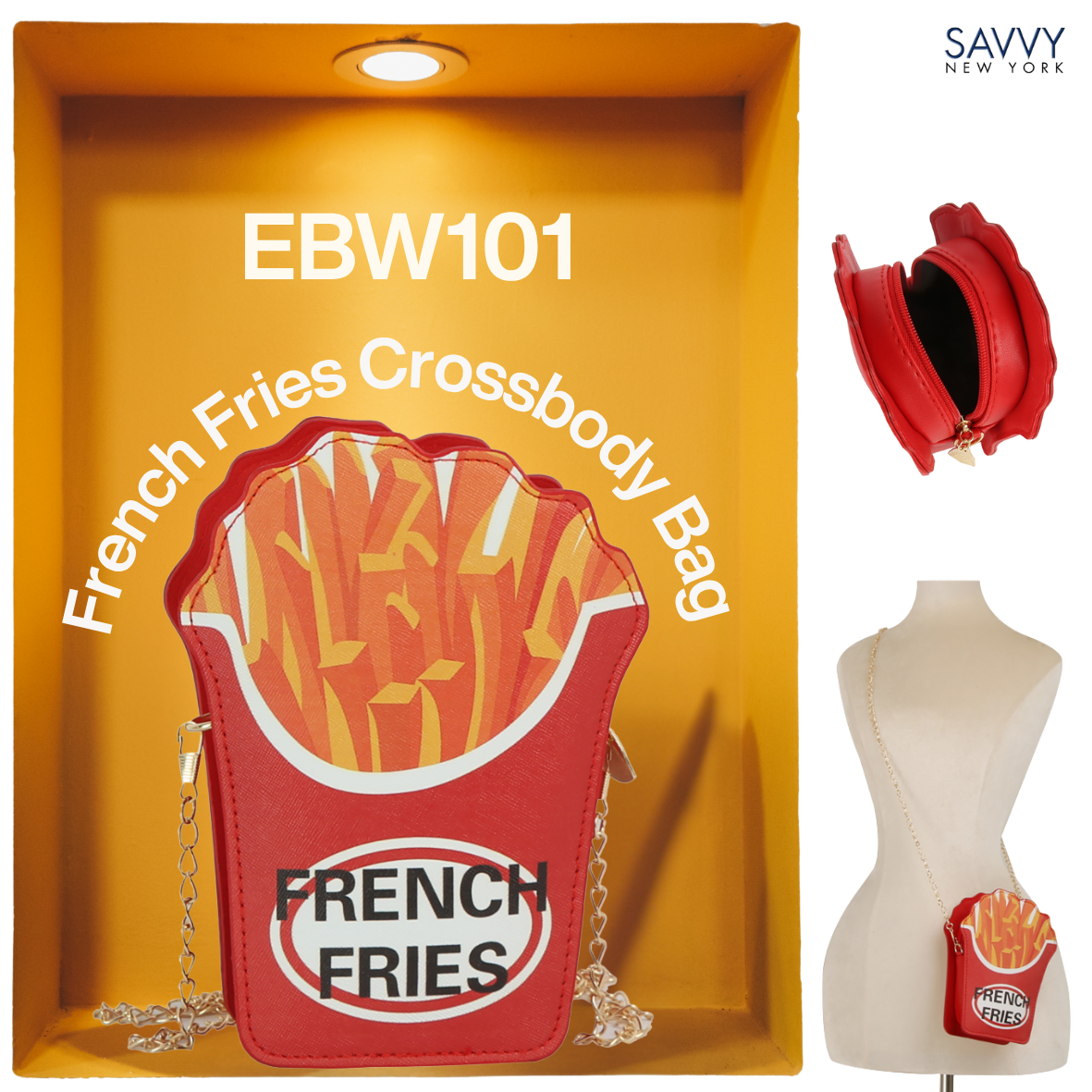 EWB101 RD French Fries Crossbody Bag
