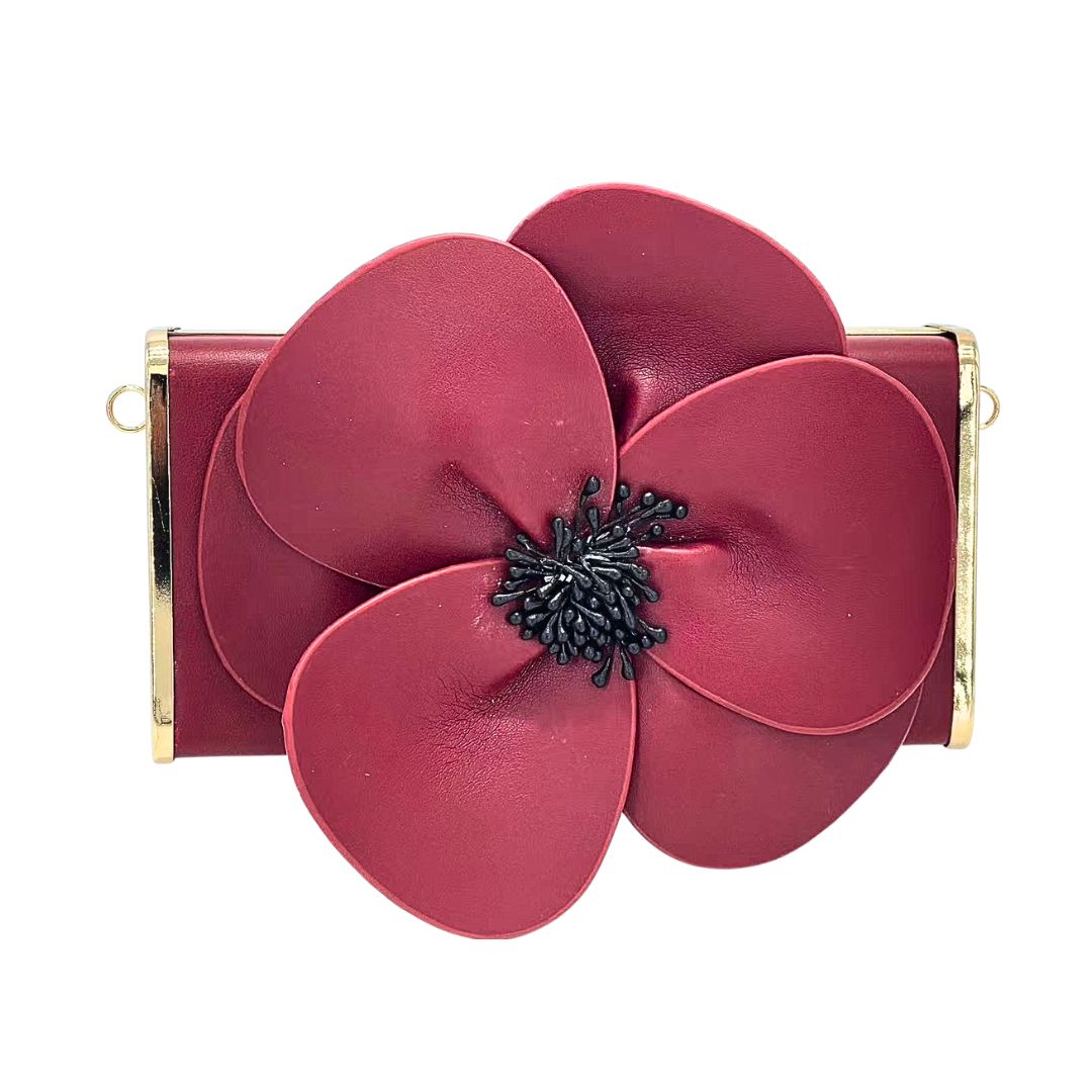 LAHSY-3115 DRD 3D Flower Evening Clutch Bag