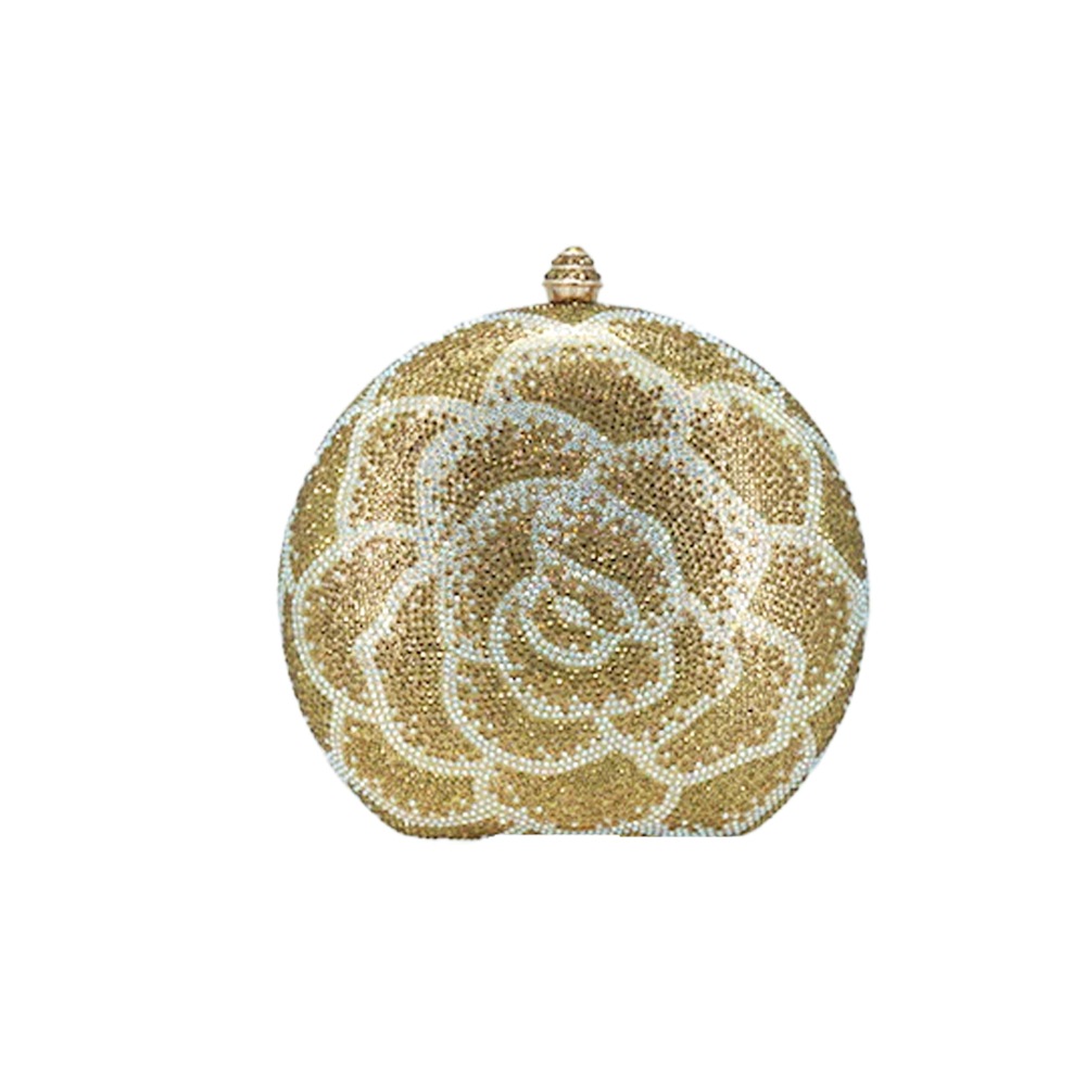 LAS008 GD Flower Clutch Evening Clutch