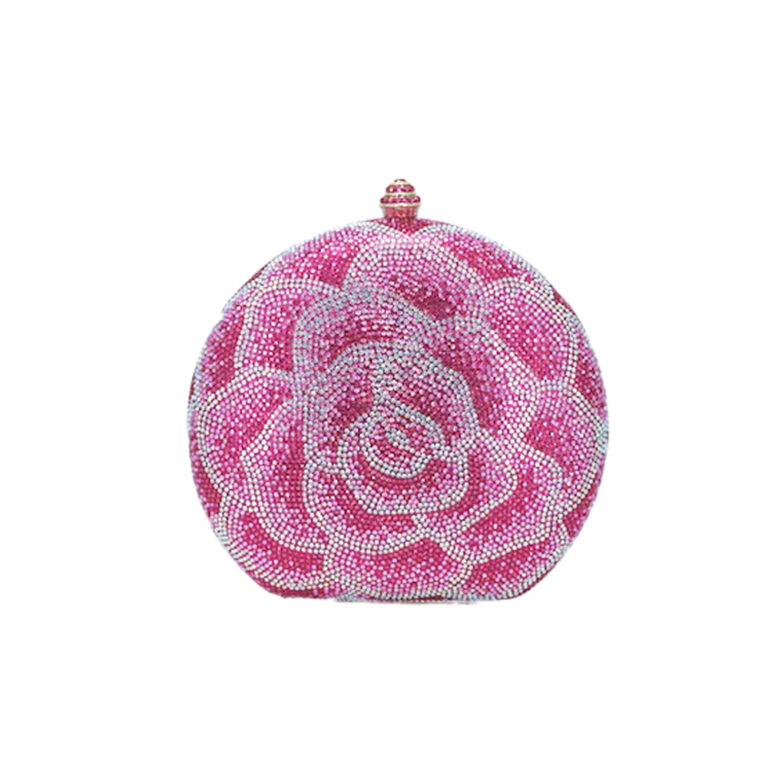 LAS008 ROSE RD Flower Clutch Evening Clutch
