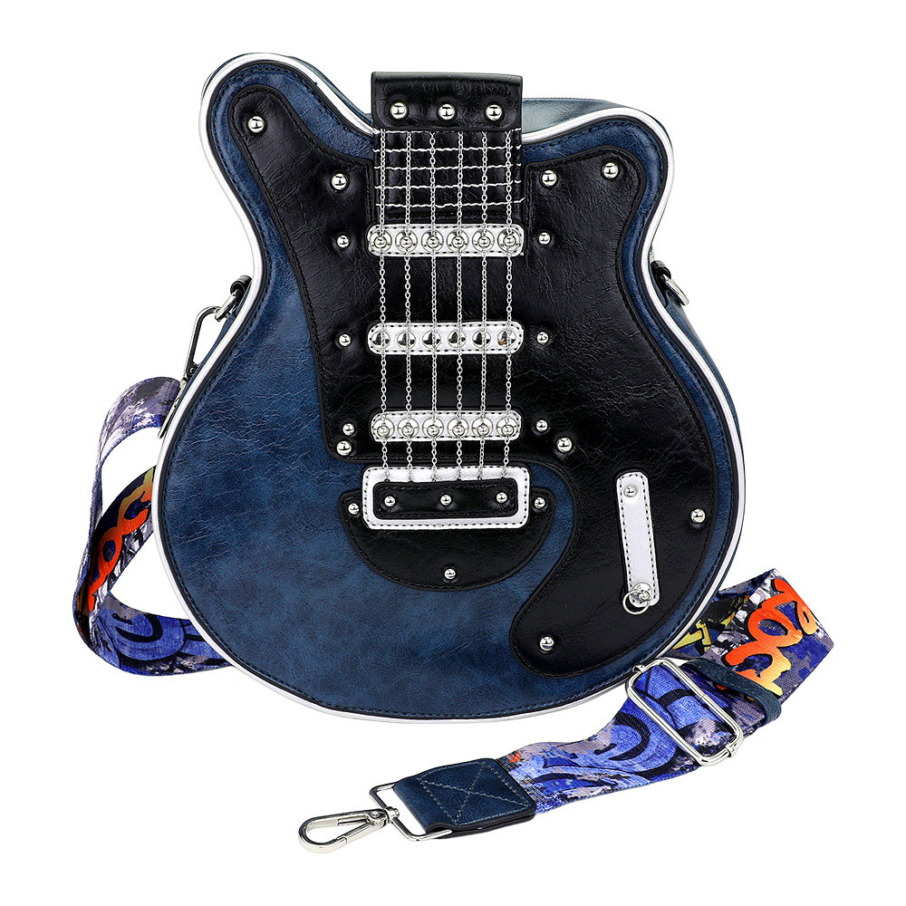 LA2206 BL Guitar Shaped Novelty unique design Crossbody Bag/Shoulder Bag