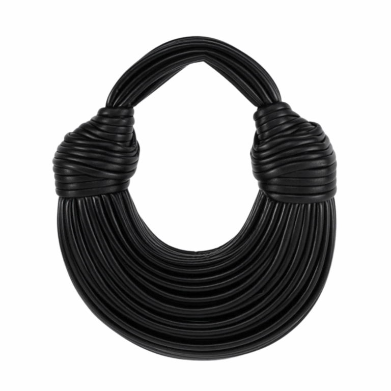 S2206 BK String Rope Top Handle Swing Bag