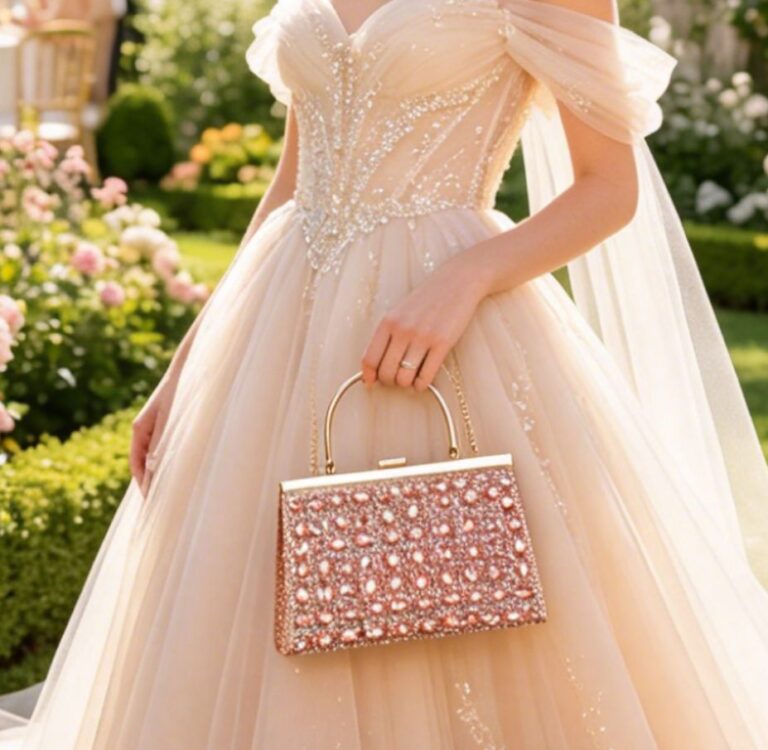EWB394 RGD Crystal Diamond Trapezoid Handheld Evening Clutch Bag